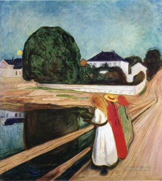 橋の上の少女たち 1901年 エドヴァルド・ムンク Oil Paintings